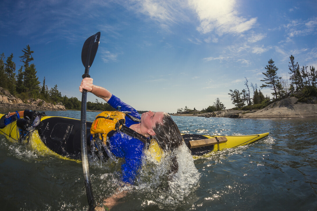 Video Top tips on how to roll a sea kayak Northern Ontario Travel